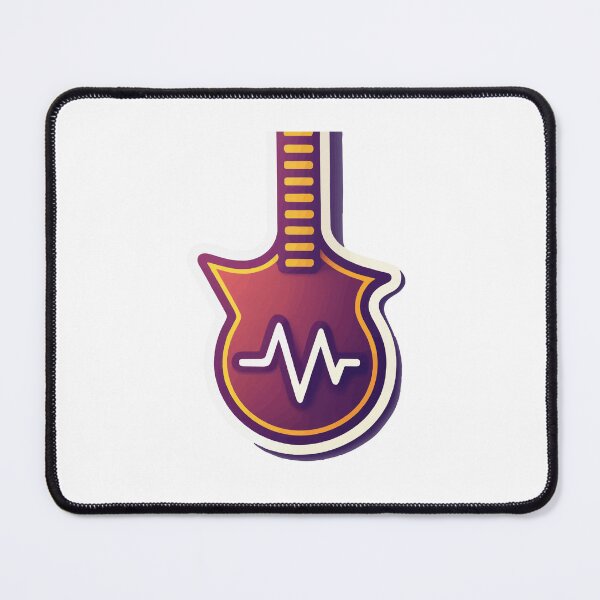 Item preview, Minimalist Bass Guitar with Heartbeat Pulse Design designed and sold by NiftyWrx.