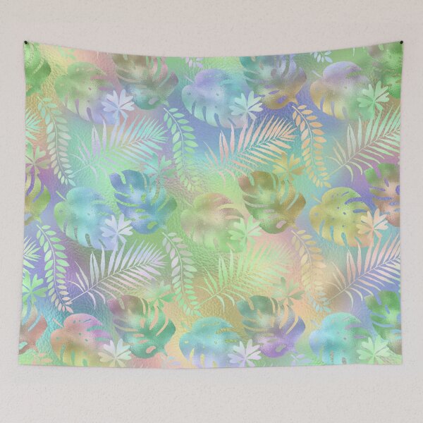 Item preview, Iridescent Tropical Leafs Pattern designed and sold by stylebytara.