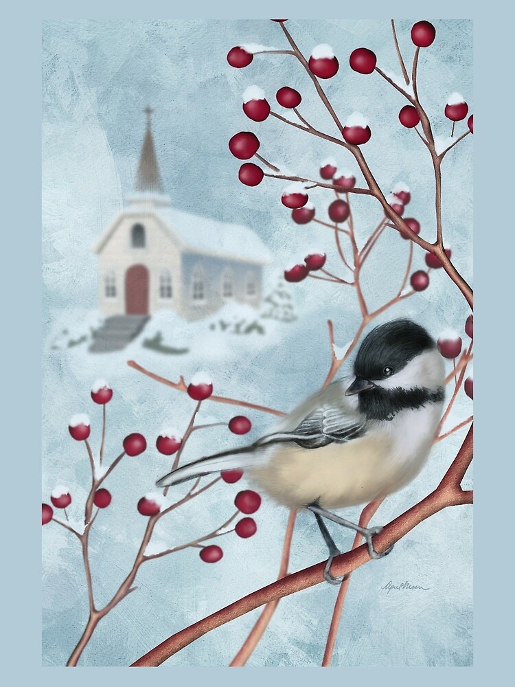 Thumbnail 3 of 3, Scarf, Winter Scene I designed and sold by aprilmoen.