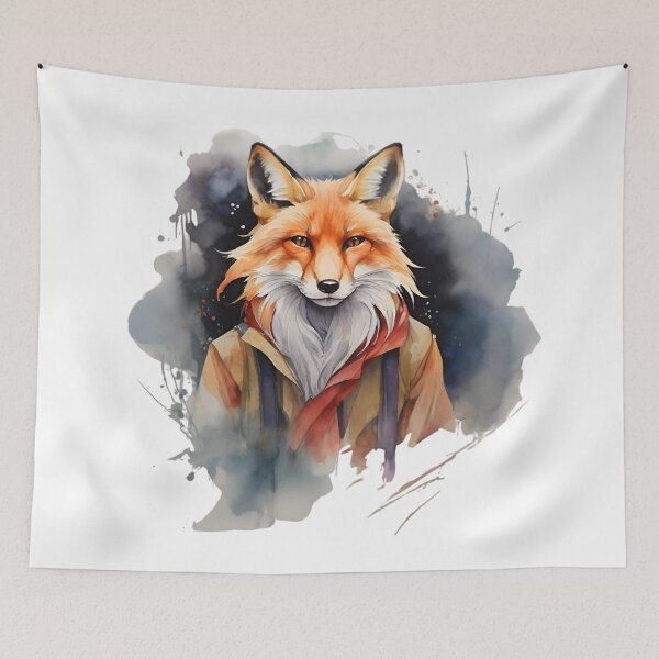 Item preview, Artistic Fox - Watercolor Painting designed and sold by PolygonPinnacle.