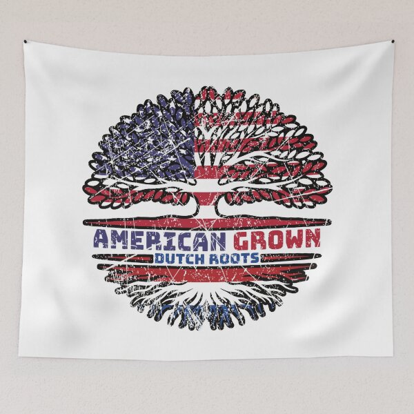 Item preview, Netherlands Dutch US American USA United States Tree Roots Flag designed and sold by FlagX.