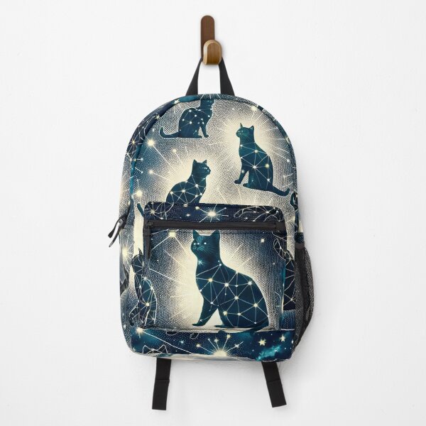 Item preview, Mystic Moonlight Felines - Celestial Cat Constellation Fabric designed and sold by PillowTalkyZone.