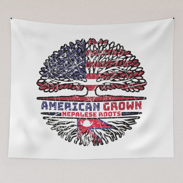 Item preview, Nepalese Nepal US American USA United States Tree Roots Flag designed and sold by FlagX.