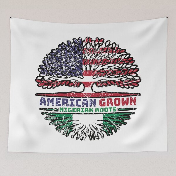 Item preview, Nigeria Nigerian US American USA United States Tree Roots Flag designed and sold by FlagX.