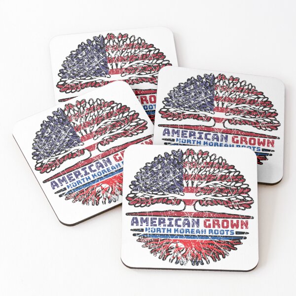 Item preview, North Korean North Korea US American USA United States Tree Roots Flag designed and sold by FlagX.