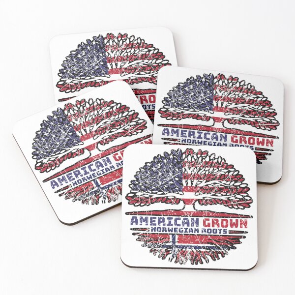 Item preview, Norway Norwegian US American USA United States Tree Roots Flag designed and sold by FlagX.
