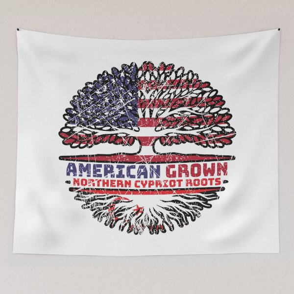 Item preview, Northern Cyprus Northern Cypriot American USA Tree Roots Flag designed and sold by FlagX.