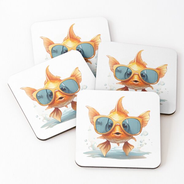 Item preview, Cute, stylish goldfish in big sunglasses. designed and sold by SaraSumi.