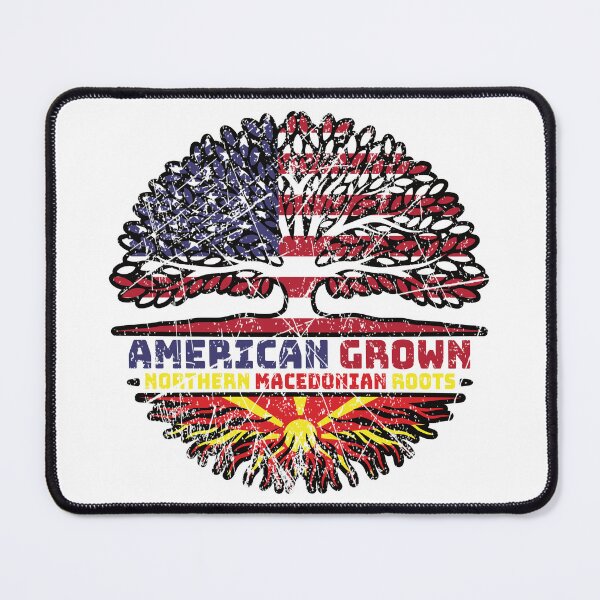 Item preview, North Macedonia Macedonian US American USA United States Tree Roots Flag designed and sold by FlagX.