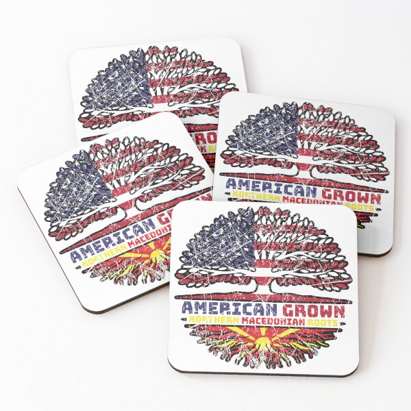 Item preview, North Macedonia Macedonian US American USA United States Tree Roots Flag designed and sold by FlagX.