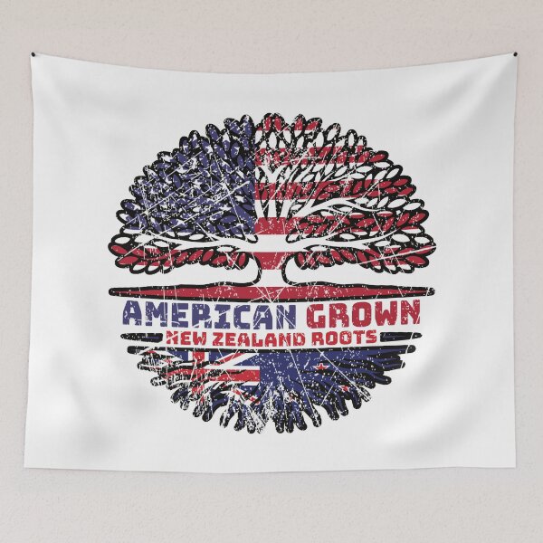 Item preview, New Zealand US American USA United States Tree Roots Flag designed and sold by FlagX.
