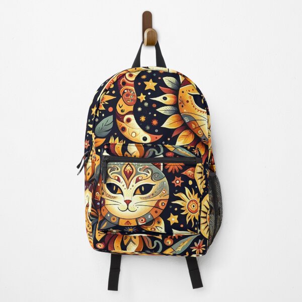 Item preview, Artistic Cat Mandala Fabric - Vibrant Feline Faces Pattern for Crafting and Home Décor designed and sold by PillowTalkyZone.