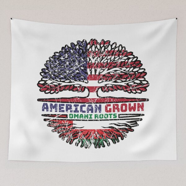 Item preview, Oman Omani American USA Tree Roots Flag designed and sold by FlagX.