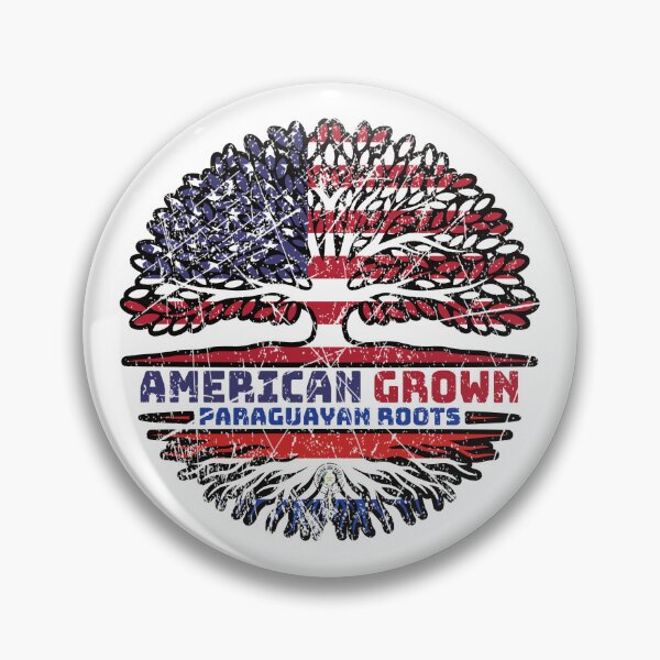 Item preview, Paraguay Paraguayan American USA Tree Roots Flag designed and sold by FlagX.