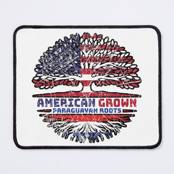 Item preview, Paraguay Paraguayan American USA Tree Roots Flag designed and sold by FlagX.