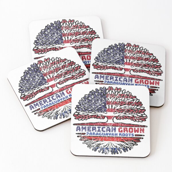 Item preview, Paraguay Paraguayan American USA Tree Roots Flag designed and sold by FlagX.