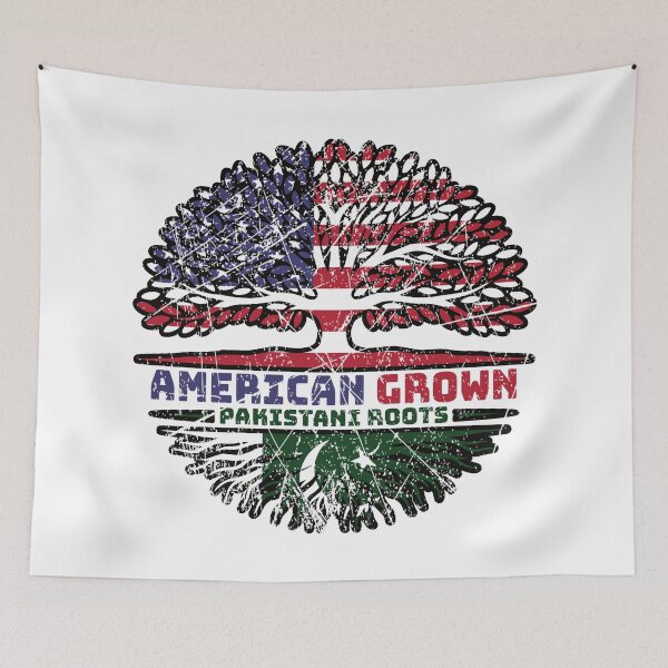 Item preview, Pakistan Pakistani US American USA United States Tree Roots Flag designed and sold by FlagX.