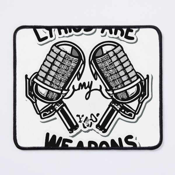 Item preview, Lyrics Are My Weapons - Hand-Drawn Microphones designed and sold by NiftyWrx.