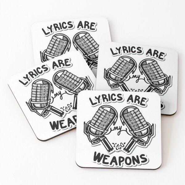 Item preview, Lyrics Are My Weapons - Hand-Drawn Microphones designed and sold by NiftyWrx.