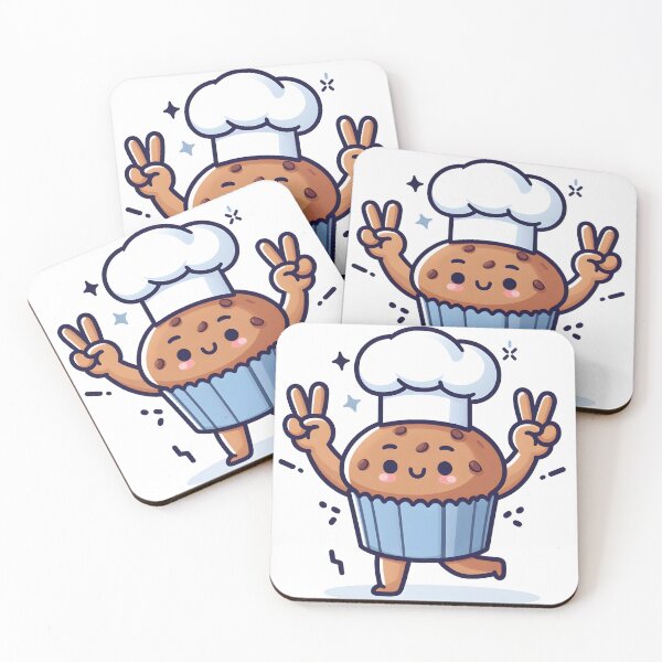 Item preview, Kawaii Baker With Muffin-Shaped Earrings designed and sold by CanvasCutie.