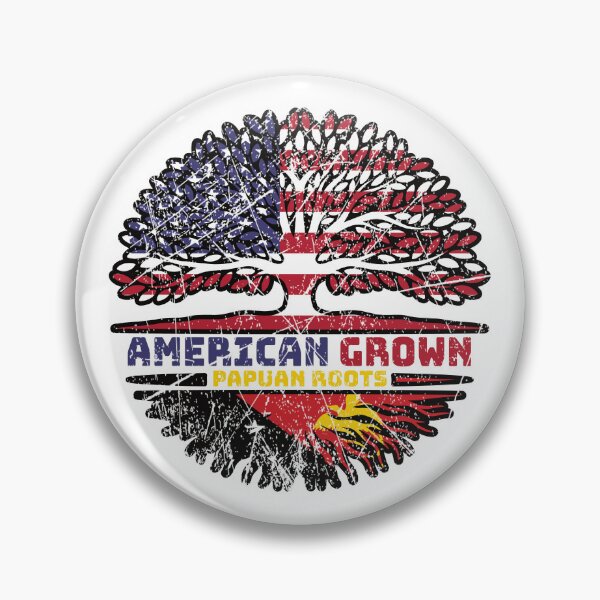 Item preview, Papua New Guinea Papuan American USA Tree Roots Flag designed and sold by FlagX.