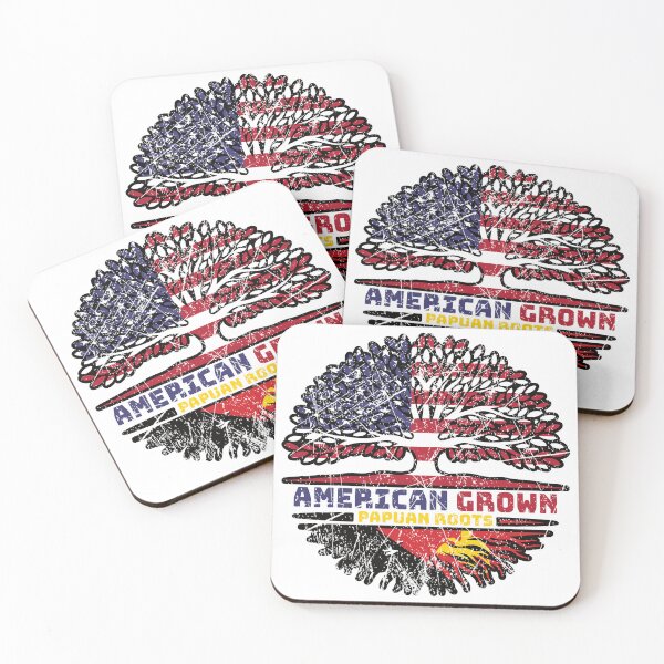 Item preview, Papua New Guinea Papuan American USA Tree Roots Flag designed and sold by FlagX.