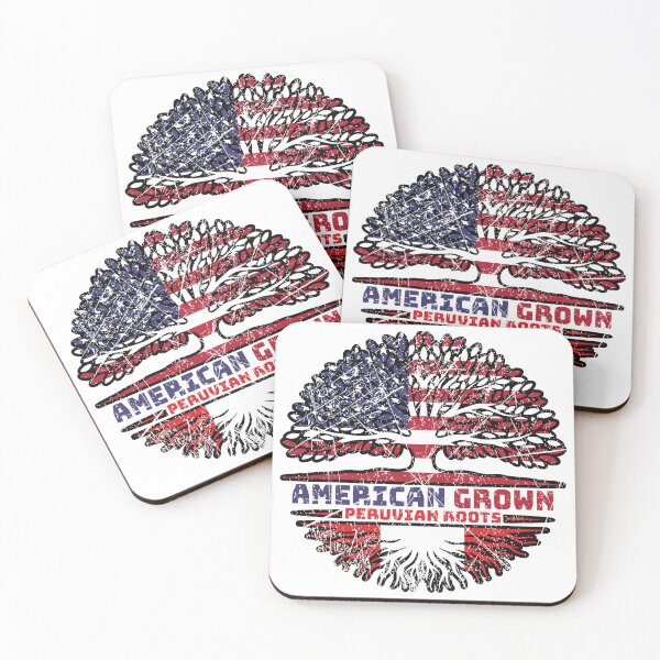 Item preview, Peru Peruvian US American USA United States Tree Roots Flag designed and sold by FlagX.