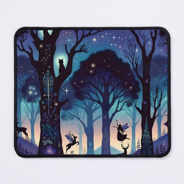 Item preview, Enchanted Twilight Forest - Mystical Wilderness Fabric Design designed and sold by PillowTalkyZone.