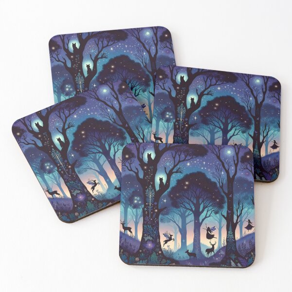 Item preview, Enchanted Twilight Forest - Mystical Wilderness Fabric Design designed and sold by PillowTalkyZone.