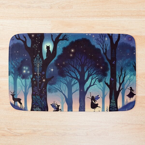 Item preview, Enchanted Twilight Forest - Mystical Wilderness Fabric Design designed and sold by PillowTalkyZone.