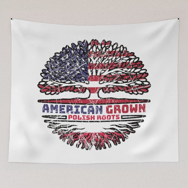 Item preview, Poland Polish US American USA United States Tree Roots Flag designed and sold by FlagX.