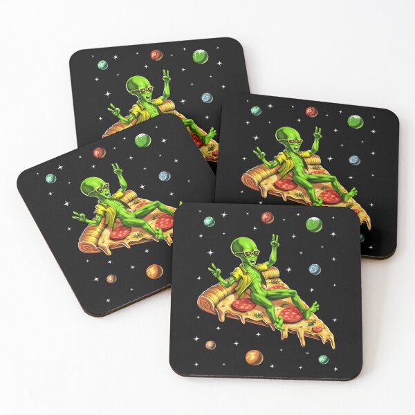 Item preview, Alien Riding Pizza designed and sold by underheaven.