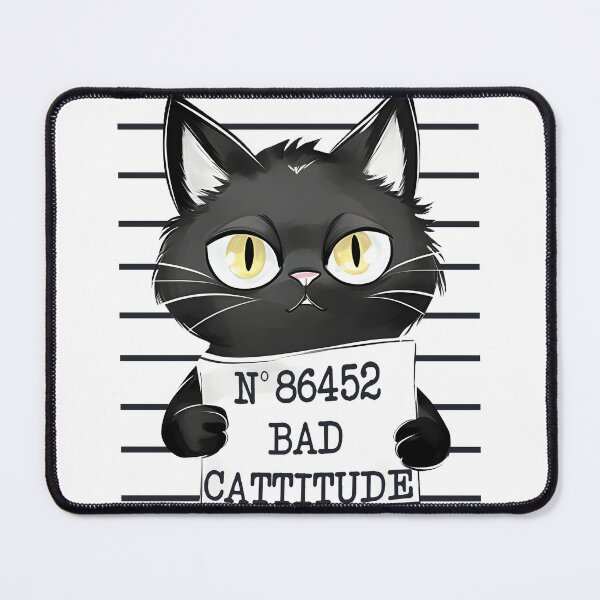 Item preview, Bad Cattitude designed and sold by Eiwaprints.