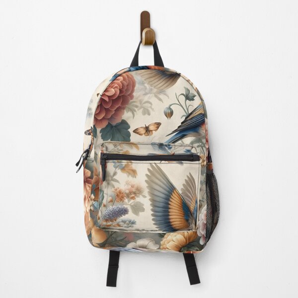 Item preview, Botanical Elegance Bird Fabric - Nature's Symphony in Bloom designed and sold by PillowTalkyZone.