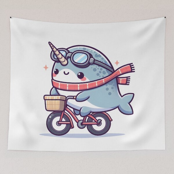 Item preview, Kawaii Narwhal: A Scarf And Goggles designed and sold by CanvasCutie.