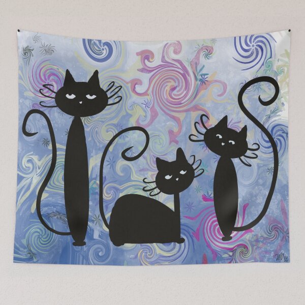 Item preview, Cosmic Cats Trio designed and sold by ArtbyMikkiC.