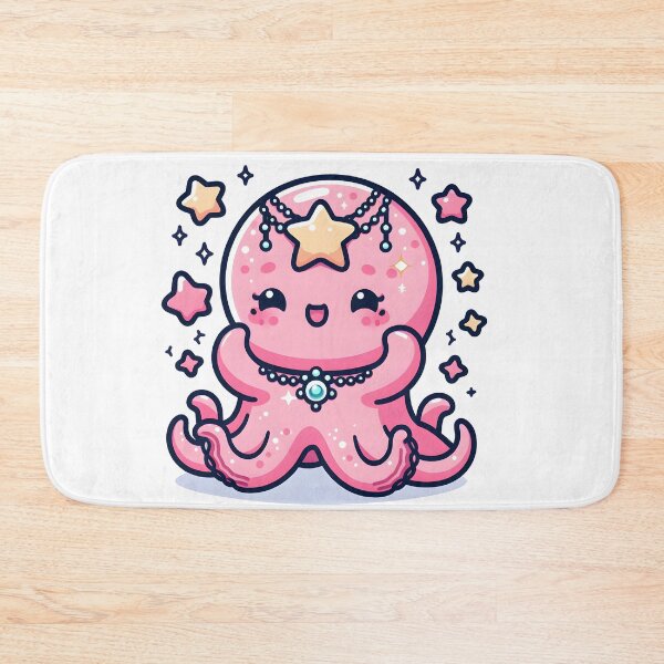Item preview, Kawaii Blushing Kraken With A Celestial Necklace designed and sold by CanvasCutie.