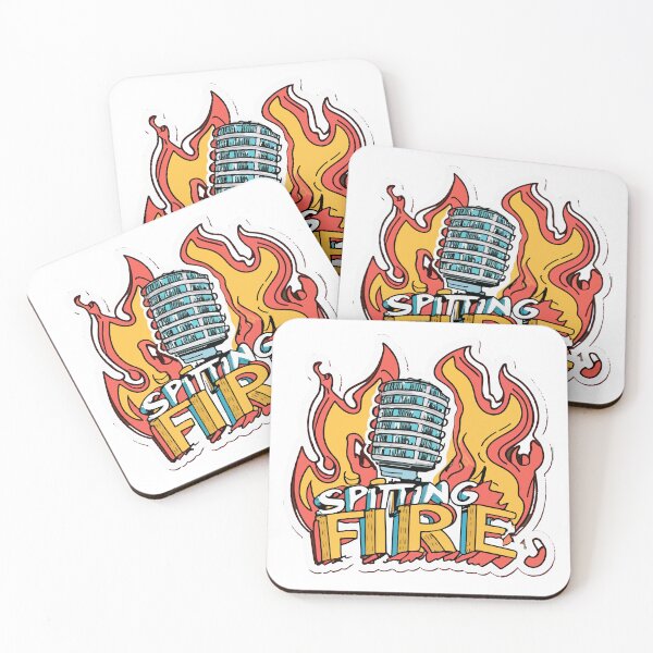Item preview, Spitting Fire - Fiery Cartoon Microphone designed and sold by NiftyWrx.