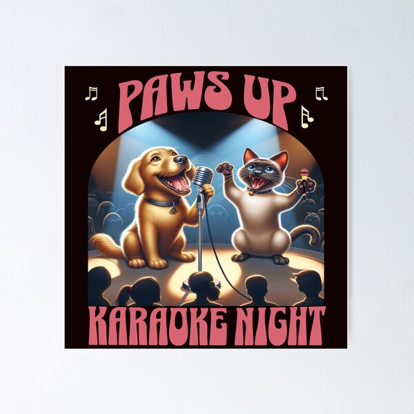 Item preview, Paws Up Its Karaoke Night  designed and sold by Diane Gotti.