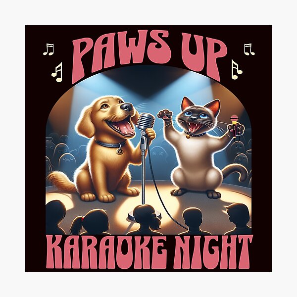 Item preview, Paws Up Its Karaoke Night  designed and sold by Diane Gotti.
