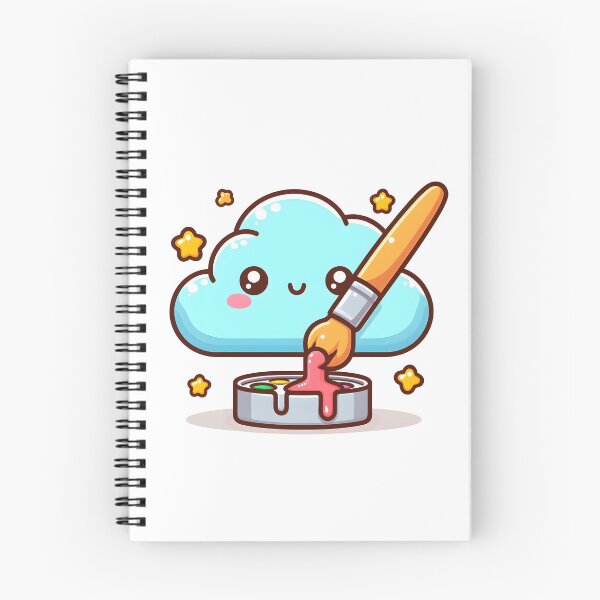 Item preview, Kawaii Cloud With Paintbrush designed and sold by CanvasCutie.
