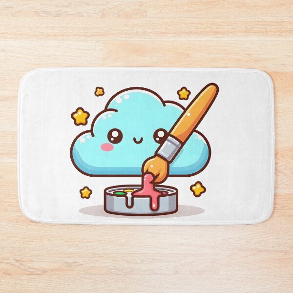 Item preview, Kawaii Cloud With Paintbrush designed and sold by CanvasCutie.