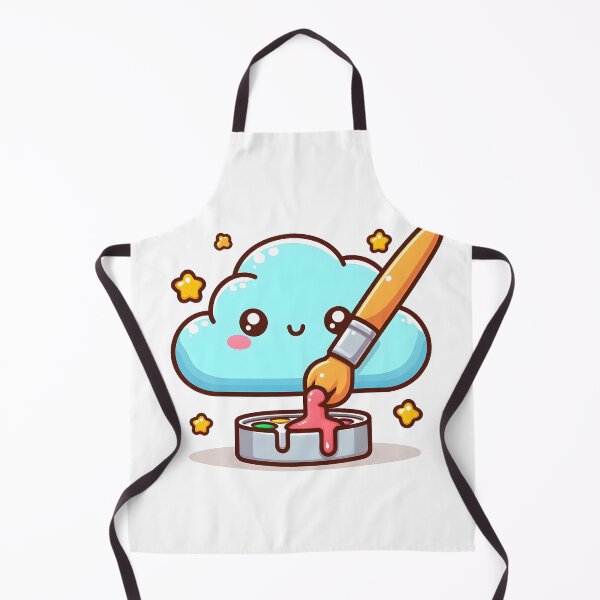 Item preview, Kawaii Cloud With Paintbrush designed and sold by CanvasCutie.