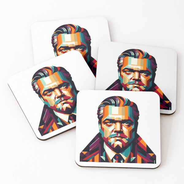 Item preview, Geometric Orson Welles: Abstract Portrait Art designed and sold by Amanda-S-Olsen.