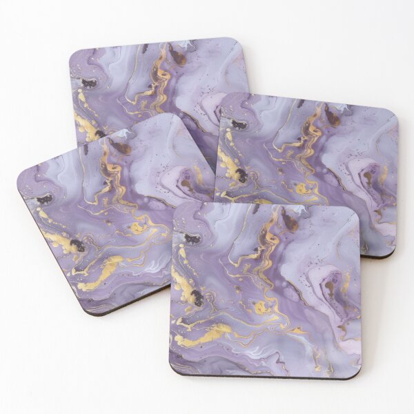 Item preview, Mauve and gold marbled effect pattern print designed and sold by PrettyPinkSkies.