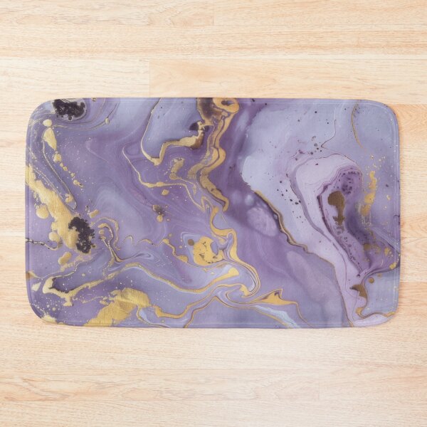 Item preview, Mauve and gold marbled effect pattern print designed and sold by PrettyPinkSkies.