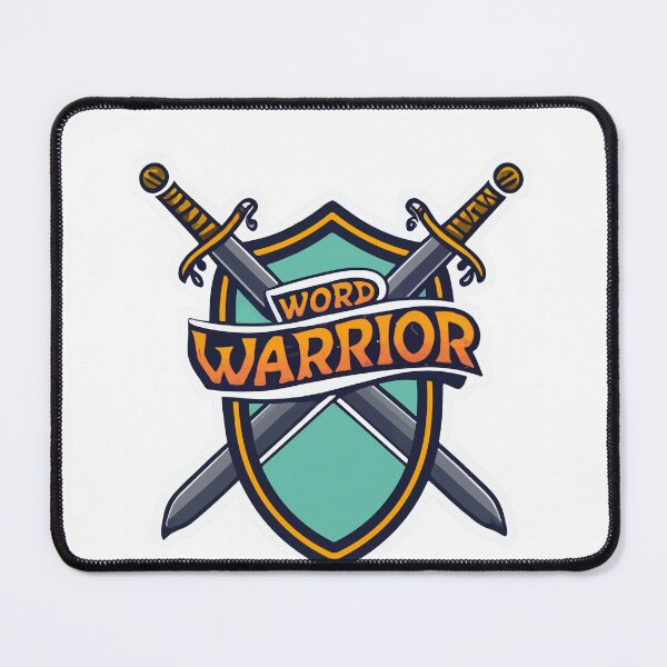 Item preview, Word Warrior Shield Emblem with Microphone Swords designed and sold by NiftyWrx.