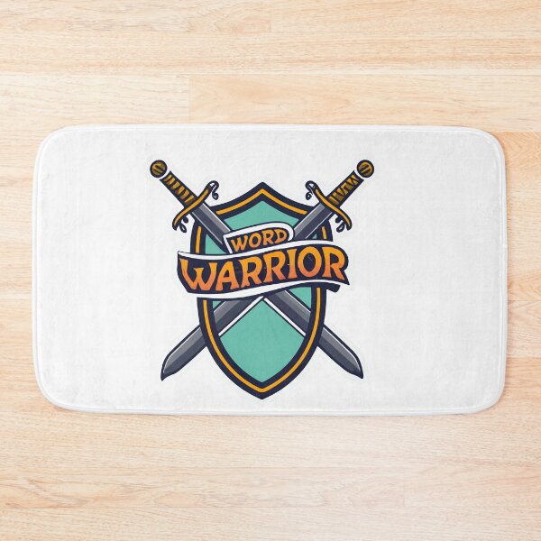 Item preview, Word Warrior Shield Emblem with Microphone Swords designed and sold by NiftyWrx.