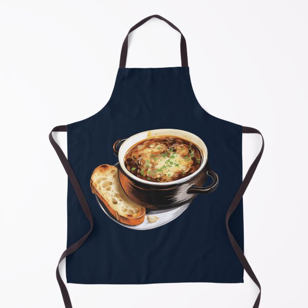 Item preview, French Onion Soup Served A Slice Of Baguette designed and sold by Alicia Chee.