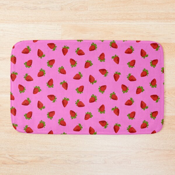Item preview, Strawberries on a pink background designed and sold by Cheekyleopard.